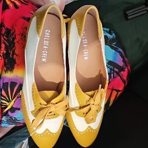 Chelsea Crew Mustard and Cream Women's Flats